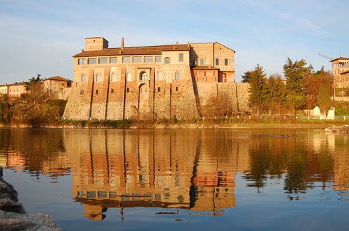 Immagine con riflesso, acqua, fiume, castello, alberi, riflessi