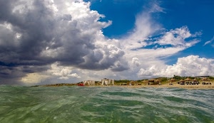 cielo, mare, nuvole, acqua, ombrelloni, verde, azzurro, spiaggia, onde, tende, costa, dune