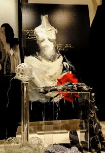 vetrina, rosso, quadro, sfere, bianco, abbigliamento, sfera, vetro, vestiti, dipinto, stoffa