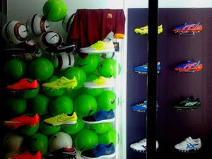 scarpe, verde, palloni, vetrina, palline, calcio, esposizione, sport, giallo, maglia