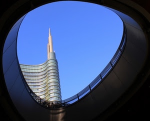 grattacielo, cielo, milano, ringhiera, curve, oblò, palazzo, finestre, cornice, torre, punta, architettura