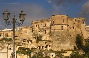 castello, lampione, fortezza, mura, torre, rocca, lampioni, ruderi, nuvole, cielo, alberi