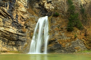 cascata, acqua, roccia, alberi, rocce, verde, fiume, salto