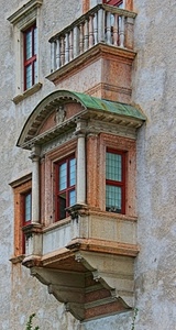 balcone, finestre, colonne, antico, casa, balconi, arco, finestra, muro