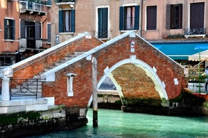 ponte, venezia, acqua, canale, finestre, scala, scale, gradini