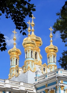 oro, croci, cupole, cielo, finestre, balaustra, foglie, azzurro, rami, chiesa, bianco