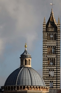 cupola, campanile, torre, colonne, chiesa, nuvole, righe, cielo, finestre