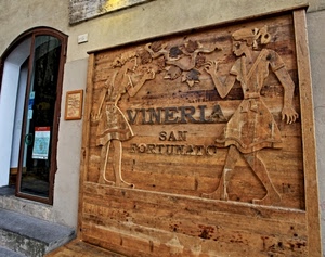 porta, insegna, legno, negozio, ingresso, uva, scritta, vino, bassorilievo