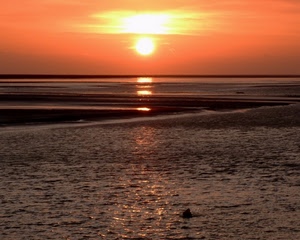 tramonto, mare, sole, acqua, onde, cielo, riflesso, arancio