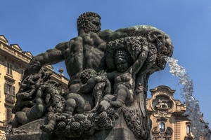 acqua, fontana, zampillo, statua, statue, monumento, cielo, scultura, spruzzo, getto