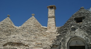 trulli, tetti, comignolo, arco, cielo, pietre, comignoli, alberobello, coni