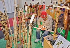 legno, artigiano, cappello, bastoni, rosso, artigianato