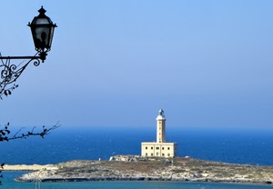 mare, faro, lampione, isola, cielo, azzurro, acqua, rami