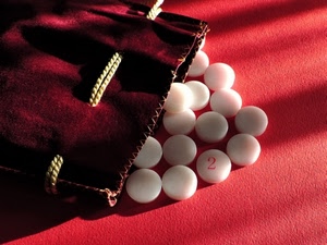 due, rosso, sacchetto, tombola, numeri, bianco, cordicella, pastiglie, numero