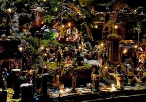 presepe, luci, statuine, natale, muschio, personaggi, magi, pastori, pecore, presepio, angeli, statue