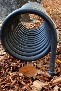 spirale, foglie, autunno, metallo, cerchi, ferro, nero