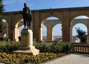 statua, archi, fiori, monumento, aiuola, aiuole