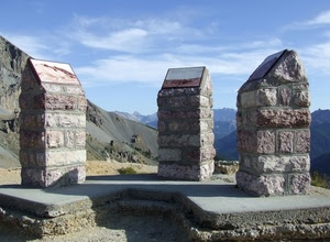 montagne, cielo, pietre, tre, montagna, nuvole, cemento, pietra, monumento