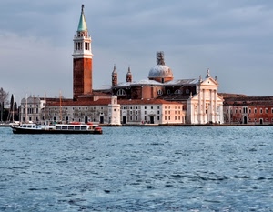chiesa, venezia, campanile, mare, acqua, laguna, battello, canale, vaporetto, traghetto