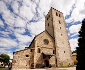 chiesa, nuvole, cielo, campanile, torre, prospettiva, alberi