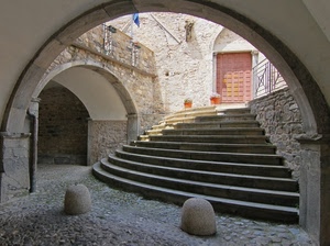 porta, arco, scale, gradini, archi, scalinata, vicolo, scala