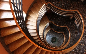 gradini, scala, chiocciola, tromba, scale, spirale, corrimano, ringhiera