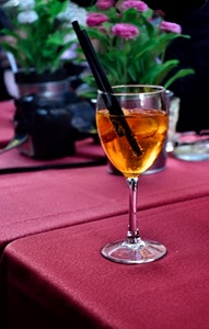 bicchiere, fiori, vetro, tavolo, cannucce, tovaglia, aperitivo, calice, rosso, ghiaccio