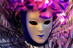 maschera, occhi, viola, carnevale, piume, bocca, naso, bianco, venezia, viso, volto, penne, occhio, costume, argento, rosa