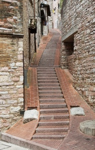 scala, vicolo, gradini, salita, mattoni, scalinata, pietre, muri, scalini, sassi, pietra, case
